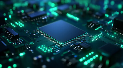 Fototapeta premium Computerplatine, Konzept Digitalisierung