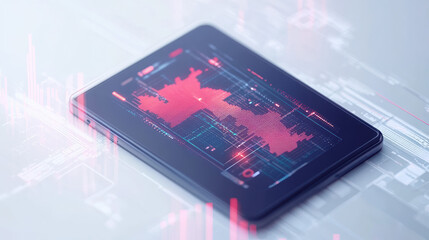 Modern Digital Dashboard: Real-Time Data Analysis and Insights with Futuristic Technology, UX Design, and Statistical Metrics for Business Performance and Trend Visualization