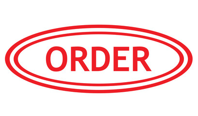 red stamp with the word order 