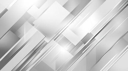 Obraz premium A harmonious blend of white geometric shapes and lines, creating a clean and modern abstract background with a touch of elegance.