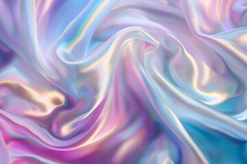 Obraz premium 幻想的な光と色彩の織物：パステルトーンの布の美
