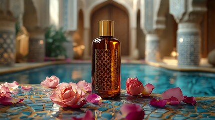 Spa  Luxury  Rose  Bottle  Essential Oil  Swimming Pool  Morocco  Relaxation