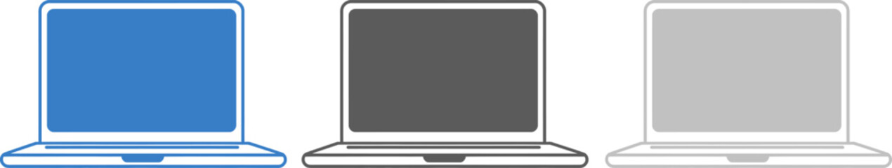 Laptop icon silhouette. Vector template eps10 design.