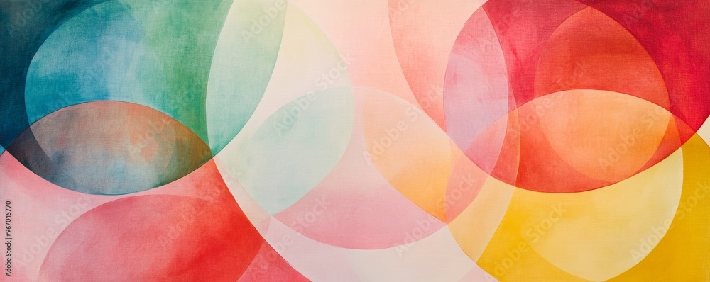 Aufkleber Abstract geometric pattern with colorful overlapping circles