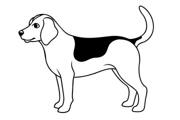 Beagle silhouette vector illustration