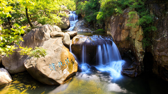 waterfall in the mountains