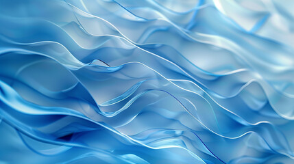 Fototapeta premium Wavy Glass Shapes Background.