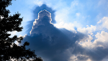 fountain in the clouds