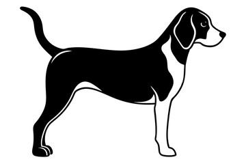 Beagle silhouette vector illustration