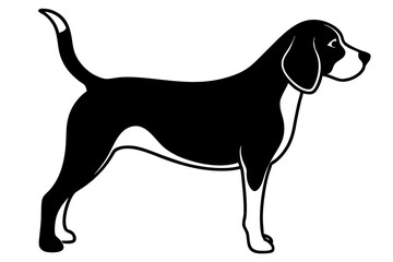 Beagle silhouette vector illustration