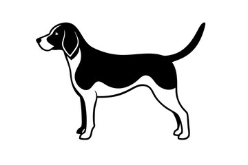 Beagle silhouette vector illustration