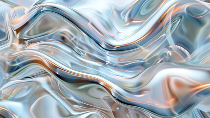 Wavy Glass Shapes Background.