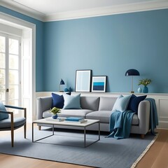 Trendy Modern Interior Design Combining Comfortable Decor with Cutting-Edge Aesthetics, Highlighting Smart Home Technology and Stylish Furnishings for a Fresh Look