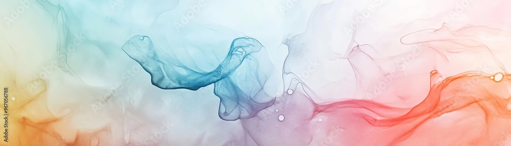Poster Abstract illustration featuring flowing colors, blending seamlessly in soft gradients. Ideal for backgrounds or artistic projects.