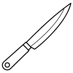 Obraz premium knife outline coloring book page line art illustration digital drawing