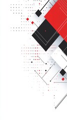 Dynamic Abstract Geometric Design: Red and Black Background with White Lines. Striking Vector Illustration for Marketing Campaigns, Cultural Promotions, and 4K Wallpapers. Versatile Composition with C