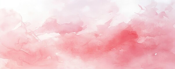 Fototapeta premium Soft pink watercolor clouds create a dreamy and serene backdrop, perfect for artistic projects or calming designs.
