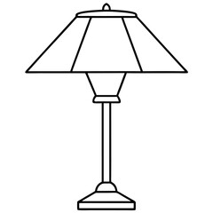 Fototapeta premium lamp outline coloring book page line art illustration digital drawing