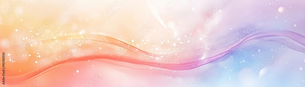 Poster a vibrant abstract background featuring soft curves and a gradient of pastel colors, perfect for cre