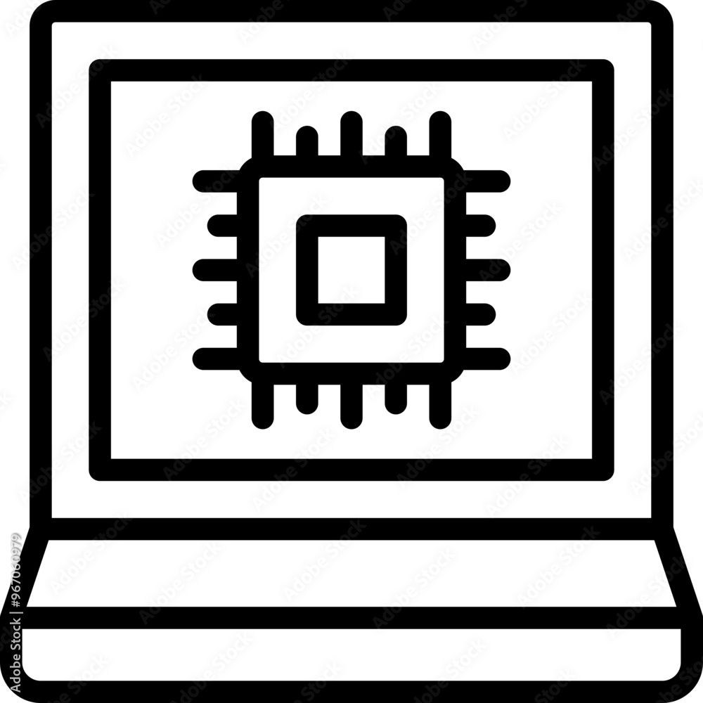 Canvas Prints ai laptop icon