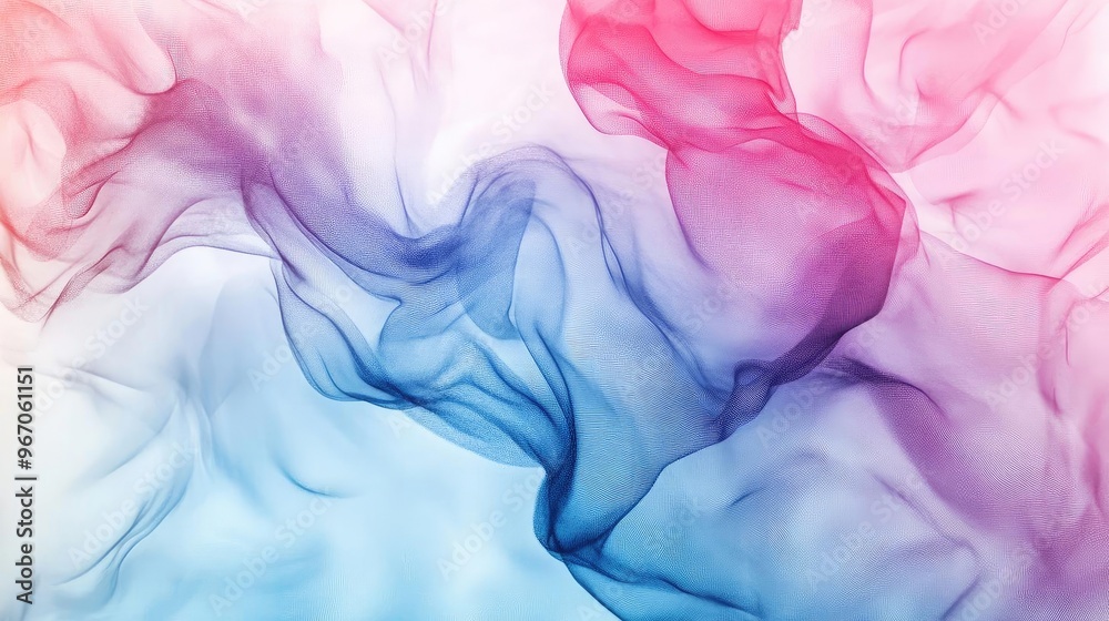 Aufkleber a beautiful blend of pink and blue smoke, creating an ethereal and calming abstract background for c