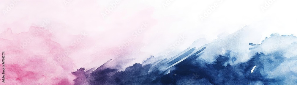 Poster a stunning abstract watercolor background featuring soft pink and blue hues that create a tranquil a