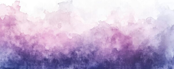 Fototapeta premium A beautiful watercolor gradient with soft hues of purple and white, perfect for backgrounds and artistic projects.