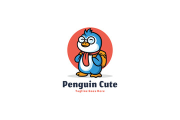 Penguin  logo illustration vector Design template