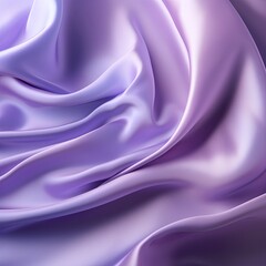 Fototapeta premium This image showcases a soft, luxurious, wavy, purple silk-like fabric with multiple folds and creases, creating an elegant and stylish display.