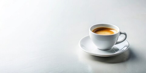 Fototapeta premium white cup of espresso on table