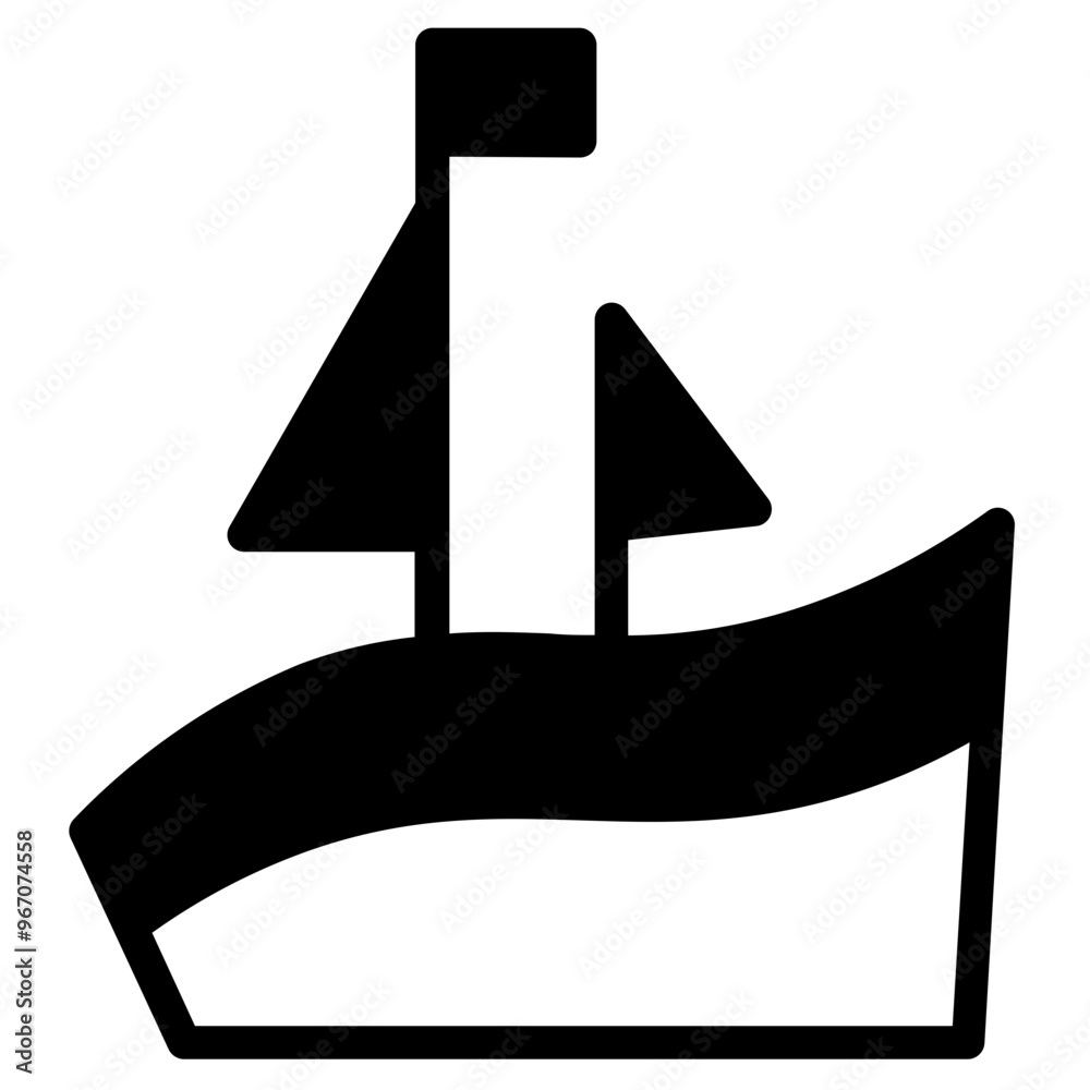 Canvas Prints boat ship sea glyph icon