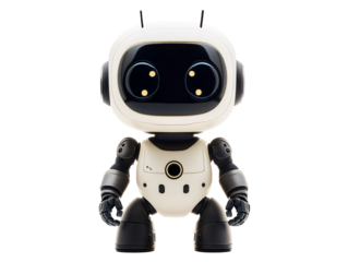 a white and black robot