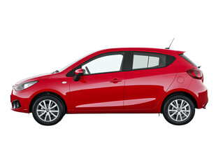 a red car with a white background
