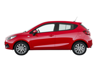 a red car with a white background