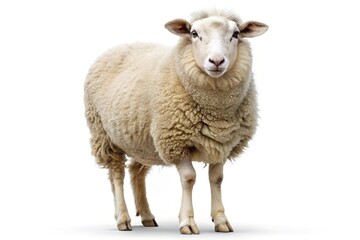 Whitefaced woodland sheep breed isolated on white background silhouette