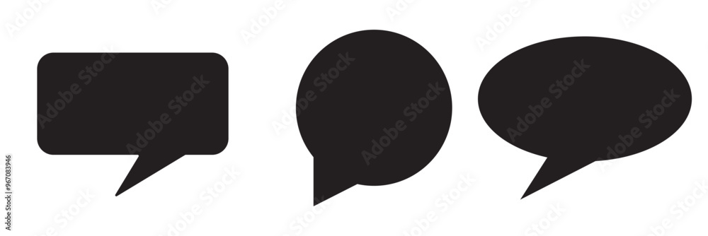 Canvas Prints comment icon speech bubble symbol. speech bubble collection . cloud speech bubbles collection. black