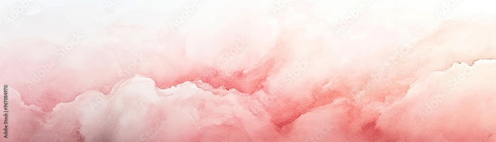 Poster Soft pink clouds blending into a serene backdrop, creating a calming atmosphere perfect for background use.