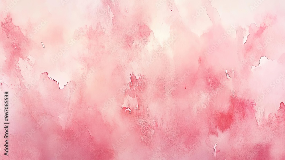 Poster a beautiful pink watercolor background with soft hues blending elegantly, perfect for creative proje