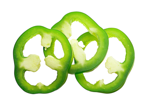 Sliced green pepper transparent png