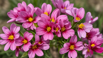 Obraz premium The very nice colorful spring flower close up view ,Serbia garden landscape forest background,