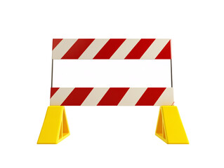 Obraz premium a red and white striped barrier