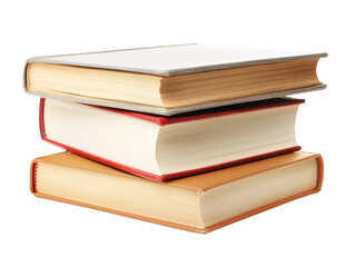 a stack of books on a white background