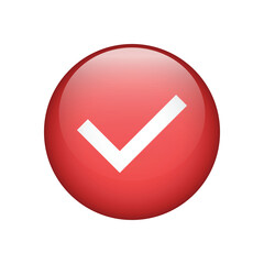Approval check mark icon isolated on white background. Vector