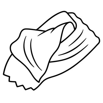 folded white cloth cleaning clip art preview