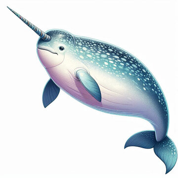 recommend clip art: Cute Narwhal Vector Cartoon illustration