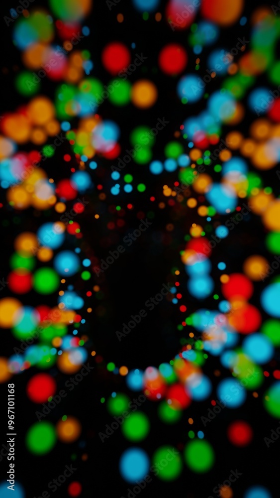 Aufkleber colorful abstract light bokeh on dark background