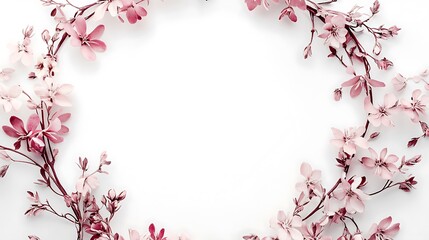 Naklejka premium Watercolor Floral Wreath