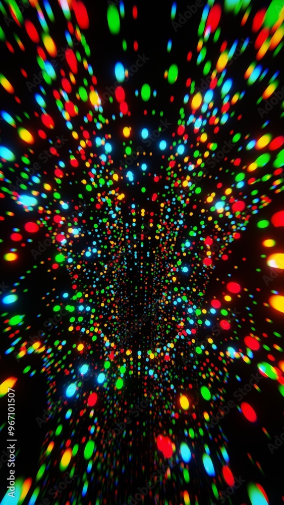 Aufkleber colorful abstract light bokeh on dark background