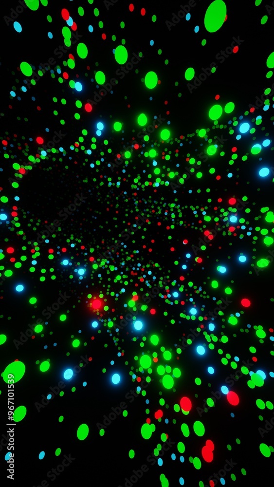 Poster colorful abstract light bokeh on dark background