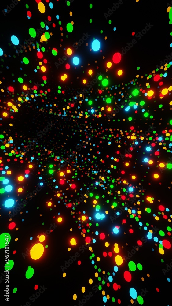 Aufkleber colorful abstract light bokeh on dark background